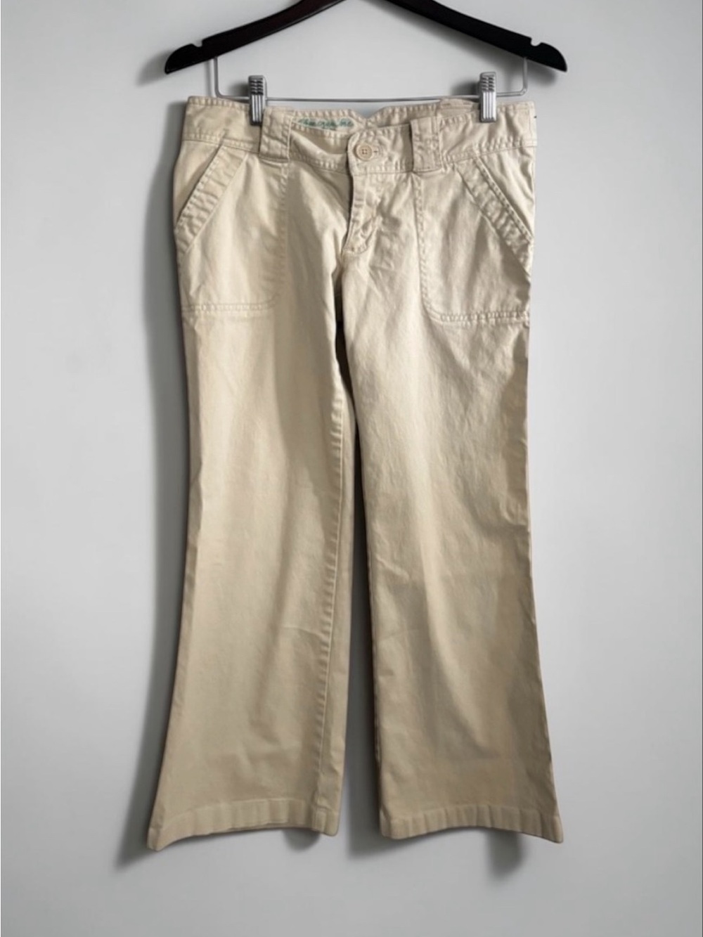 Y2K Low Rise Abercrombie & Fitch Bootcut Flare Khaki Pants True 2000s A&F Size 4